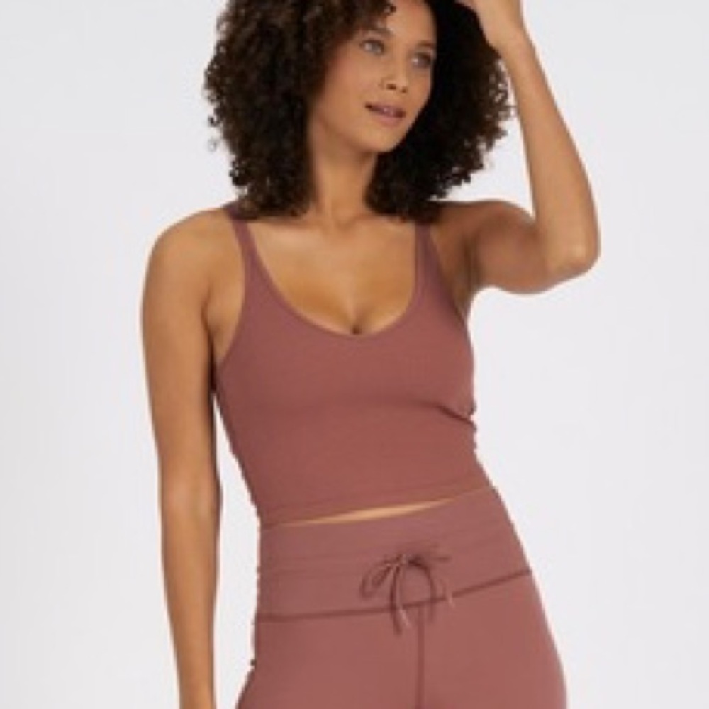 Vuori Women's Rib Crop Tank Top size XS